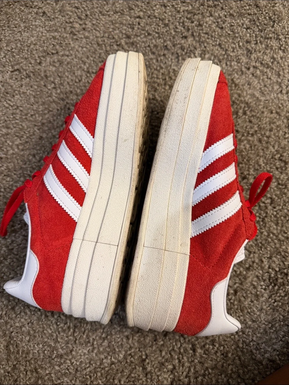 adidas red suede